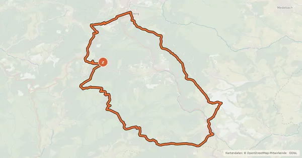 Kartenübersicht der Radroute Panorama Tour