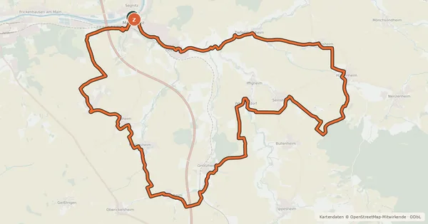 Kartenübersicht der Radroute Panorama-Tour