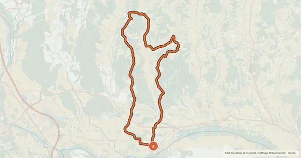 Kartenübersicht der Radroute Panoramatour
