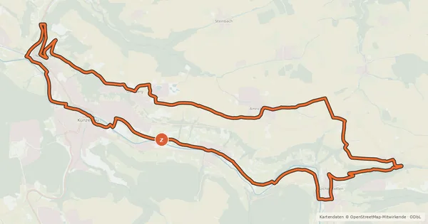 Kartenübersicht der Radroute Panoramatour Künzelsau
