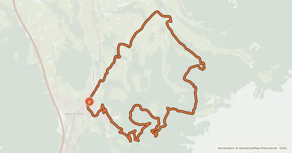 Kartenübersicht der Radroute Pantl Mountainbike Runde MTB10