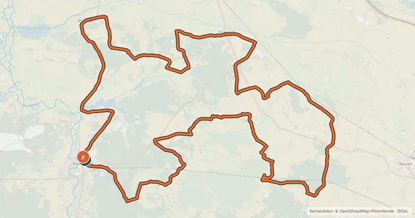 Kartenübersicht der Radroute Park Tour