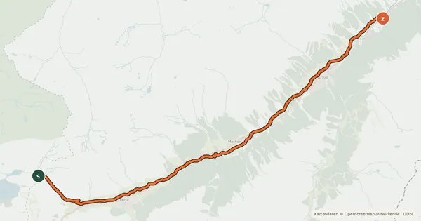 Kartenübersicht der Radroute Paznaunradweg