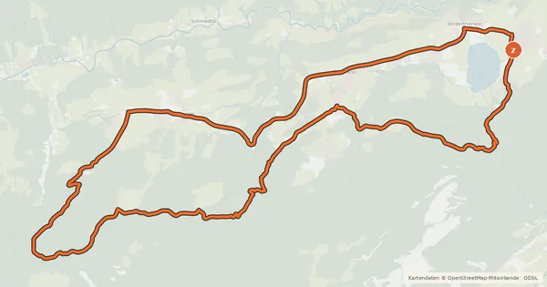 Kartenübersicht der Radroute Pendling Runde