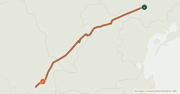 Kartenübersicht der Radroute Percorso ciclopedonale Treviso-Ostiglia