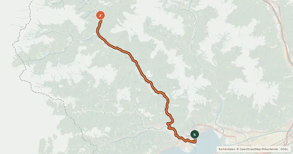 Kartenübersicht der Radroute Percorso Valle Maggia