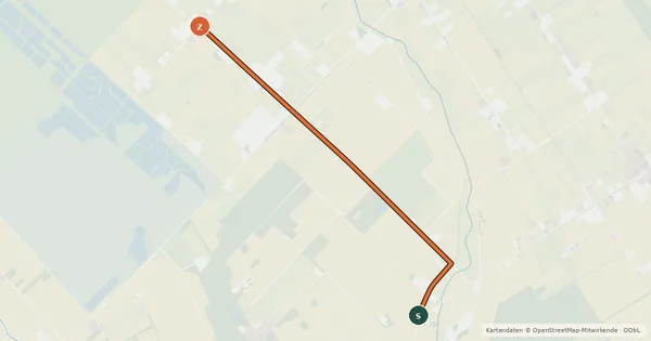 Kartenübersicht der Radroute Petersdorf (13) - Ostland (48)