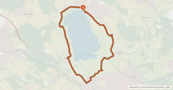 Kartenübersicht der Radroute Pfäffikersee-Route