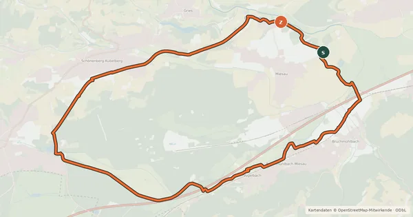 Kartenübersicht der Radroute Pfälzer Moortour