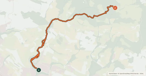Kartenübersicht der Radroute Pfannenstiel-Trail