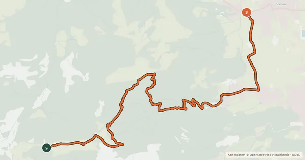 Kartenübersicht der Radroute Piesenhauser Hochalm