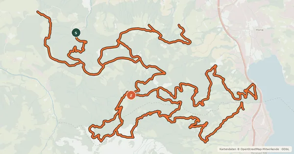 Kartenübersicht der Radroute Pilatus