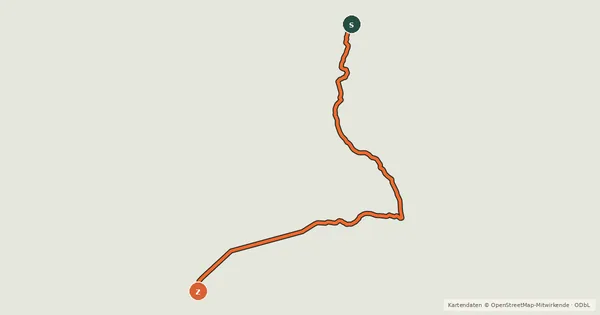 Kartenübersicht der Radroute Pinawa Trail