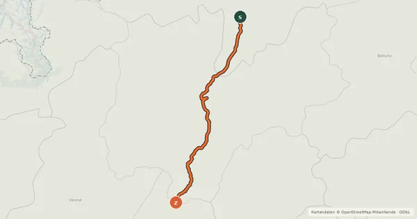 Kartenübersicht der Radroute Pista Ciclabile Valle dell'Adige - Etschtalradweg