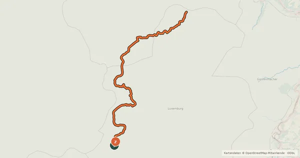 Kartenübersicht der Radroute Piste cyclable de l'Attert (PC 12)