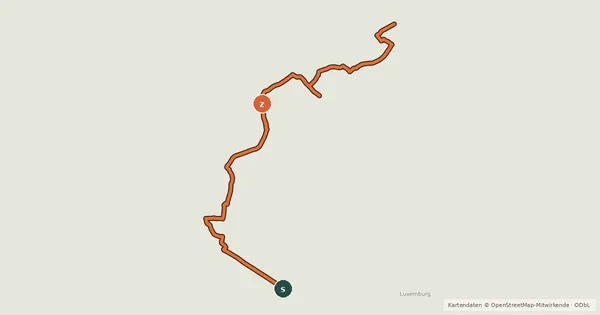 Kartenübersicht der Radroute Piste cyclable Eisch-Mamer (PC 14)