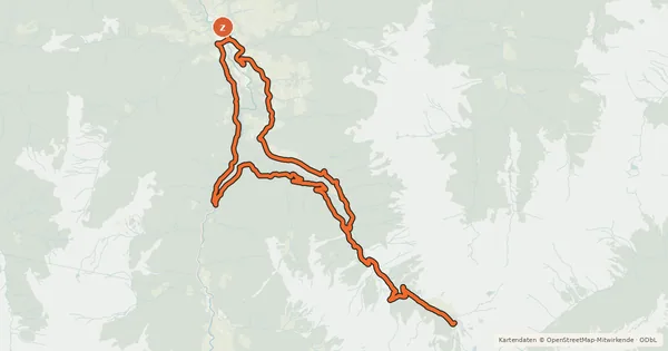 Kartenübersicht der Radroute Planneralm Runde