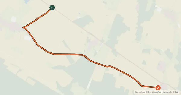 Kartenübersicht der Radroute Plattenburg (51) - Plattenburg (56)