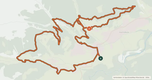 Kartenübersicht der Radroute Plaun Menisch Bike