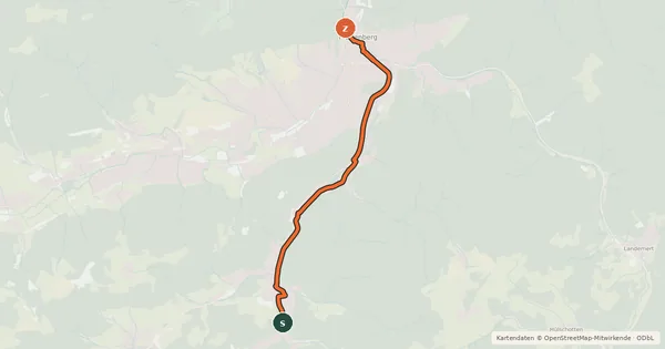 Kartenübersicht der Radroute Plettenberg-Oestertal (41) - (43) Plettenberg