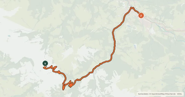 Kartenübersicht der Radroute Pletzergraben-Lämmerbühelalpe