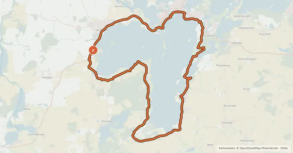Kartenübersicht der Radroute Plöner-See-Tour