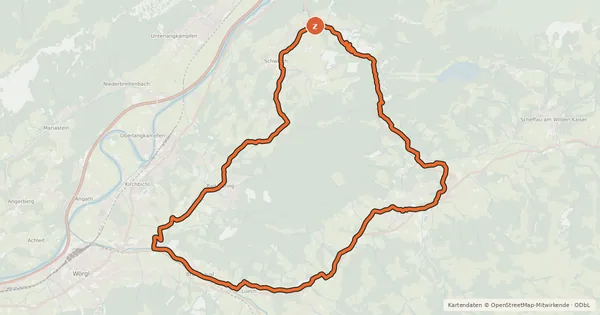Kartenübersicht der Radroute Pölvenradrunde