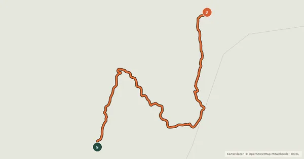 Kartenübersicht der Radroute Poloniny trail - Vlk