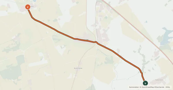 Kartenübersicht der Radroute Pritzwalk (86) - Meyenburg (97)