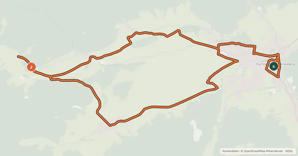 Kartenübersicht der Radroute Puchberg Rad-Wanderweg