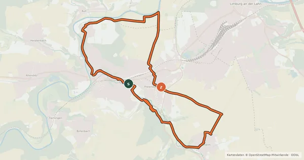 Kartenübersicht der Radroute Querfeldeintour