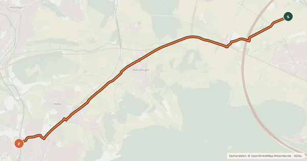 Kartenübersicht der Radroute Querverbindung Q13 (Kocher-Jagst-Radweg)