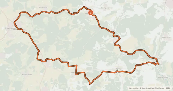 Kartenübersicht der Radroute R 6 - Museumstour
