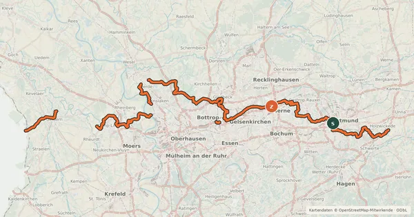 Kartenübersicht der Radroute R10 [NRW]