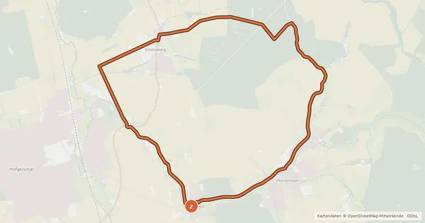 Kartenübersicht der Radroute R12