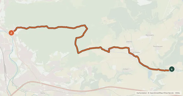 Kartenübersicht der Radroute R13