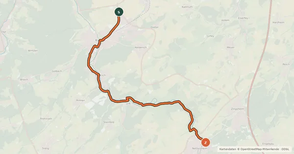 Kartenübersicht der Radroute R13 [NRW]