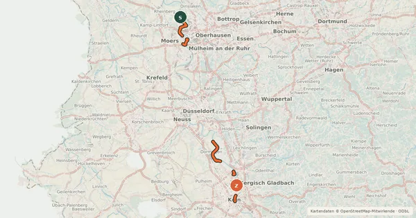 Kartenübersicht der Radroute R17 [NRW]