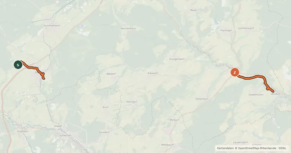 Kartenübersicht der Radroute R28 [NRW]