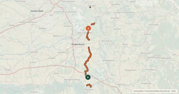 Kartenübersicht der Radroute R49 [NRW]