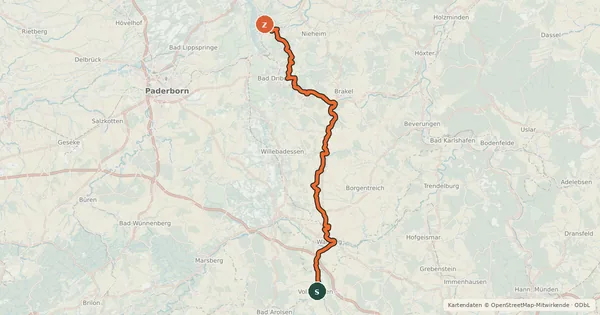 Kartenübersicht der Radroute R51 [NRW]
