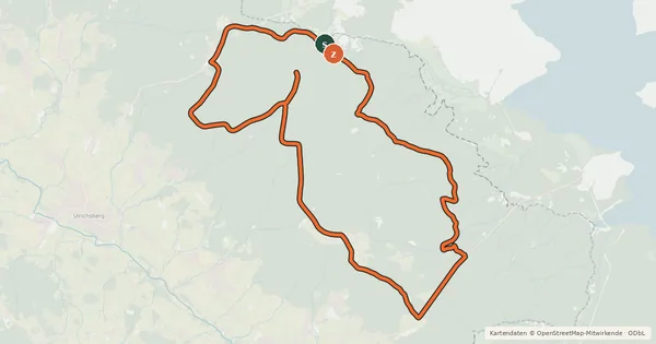 Kartenübersicht der Radroute R802, Sonnenwald Radroute