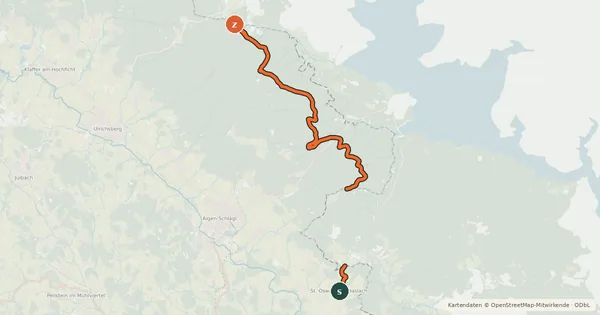 Kartenübersicht der Radroute R888, Schwemmkanal Radroute