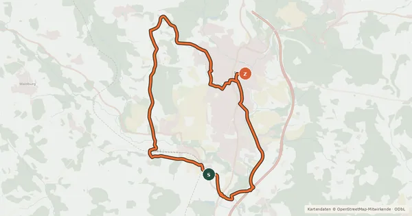 Kartenübersicht der Radroute R902, Sternsteinblick-Runde