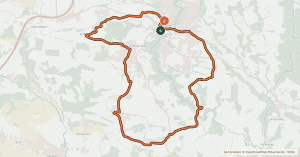 Kartenübersicht der Radroute R915, Aisthügelweg