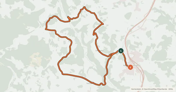 Kartenübersicht der Radroute R916, Neumarkter Radrunde
