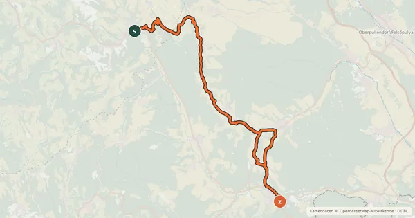 Kartenübersicht der Radroute Rabnitztal Radwanderweg