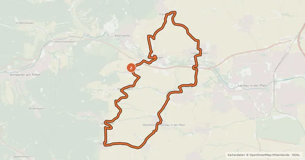 Kartenübersicht der Radroute Rad