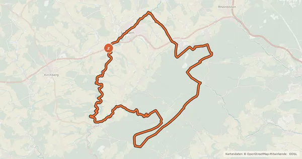 Kartenübersicht der Radroute Rad-Aktiv-Route H7 Simmerns Naturparktour