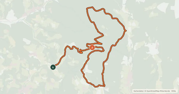 Kartenübersicht der Radroute Rad- und Reitweg rund um die Rannach